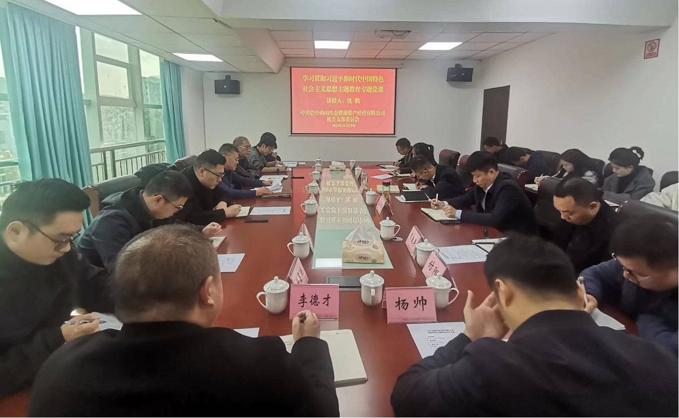 集團(tuán)公司黨委副書記、總經(jīng)理沈鵬到巴中兩山公司講授主題教育專題黨課